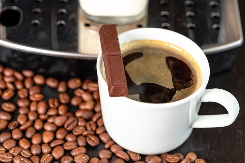 A Cup Of Coffee Americano Close up Brewed In A Coffee