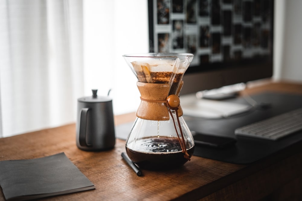 Coffee Chemex Pour Over Coffee Maker And Drip Kettle In