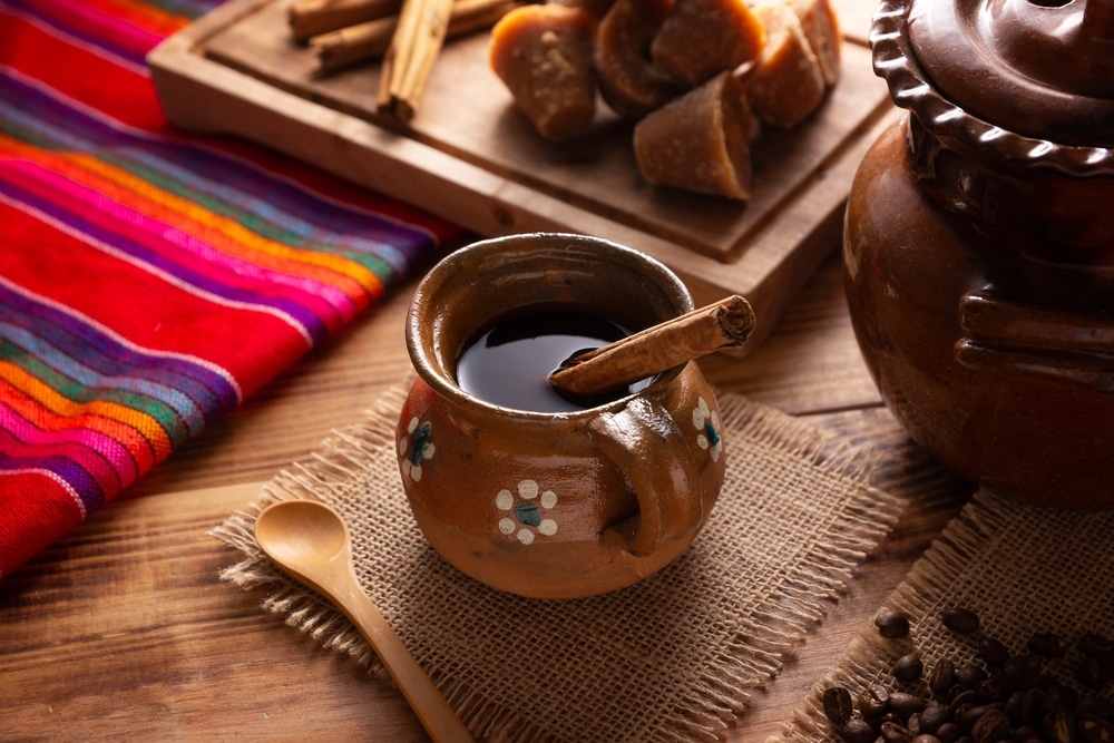 Cafe De Olla Traditional Mexican Coffee And Basic Ingredients For