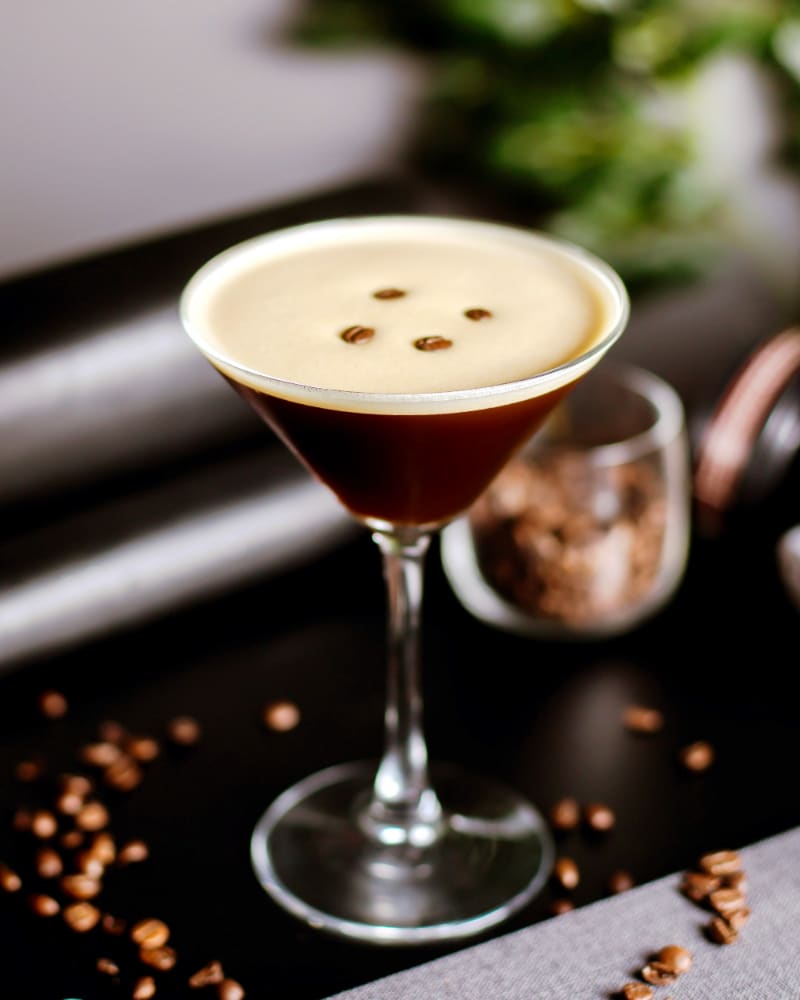 a glass of espresso martini 