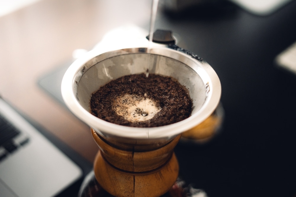 Drip Coffee In A Jar On The Desk